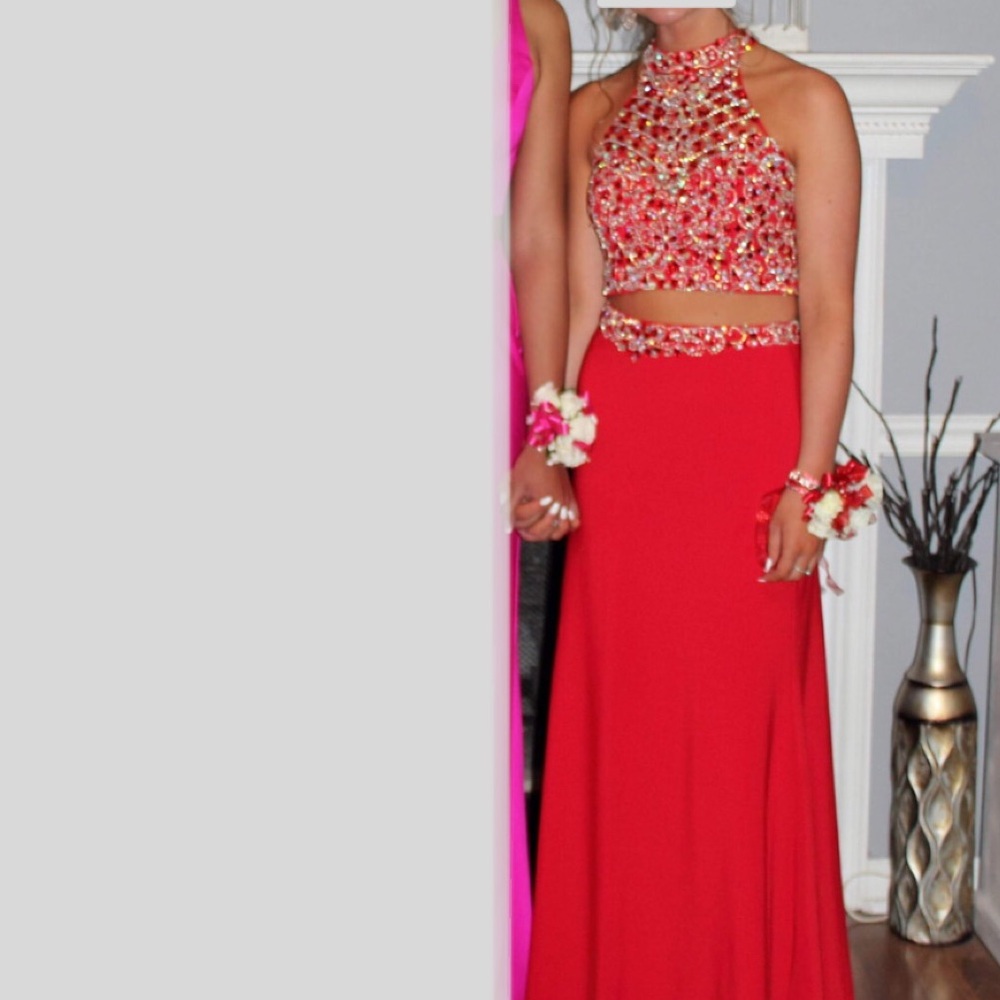 Alyce Paris red prom dress